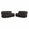 Homeroots 76 x 40 x 41 in. Modern Brown Sofa with Console Loveseat 343907
